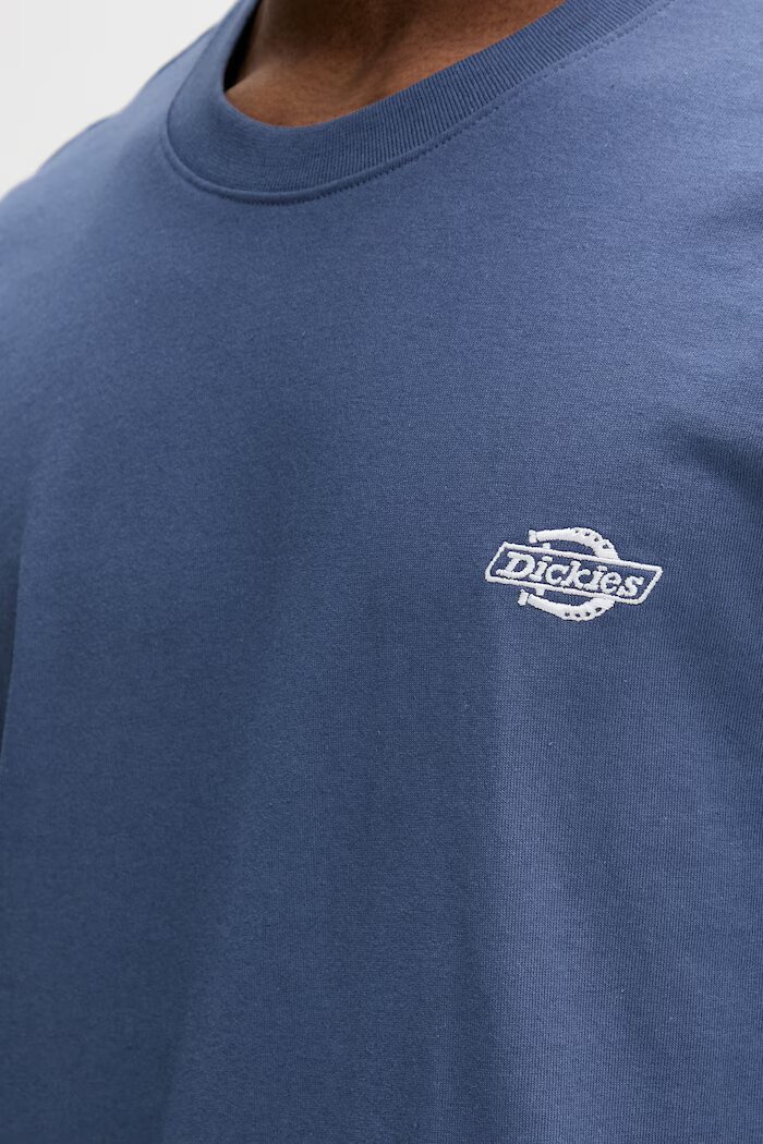 Dickies тениска basic мъжка от памук синя DK0A4YAIRI21