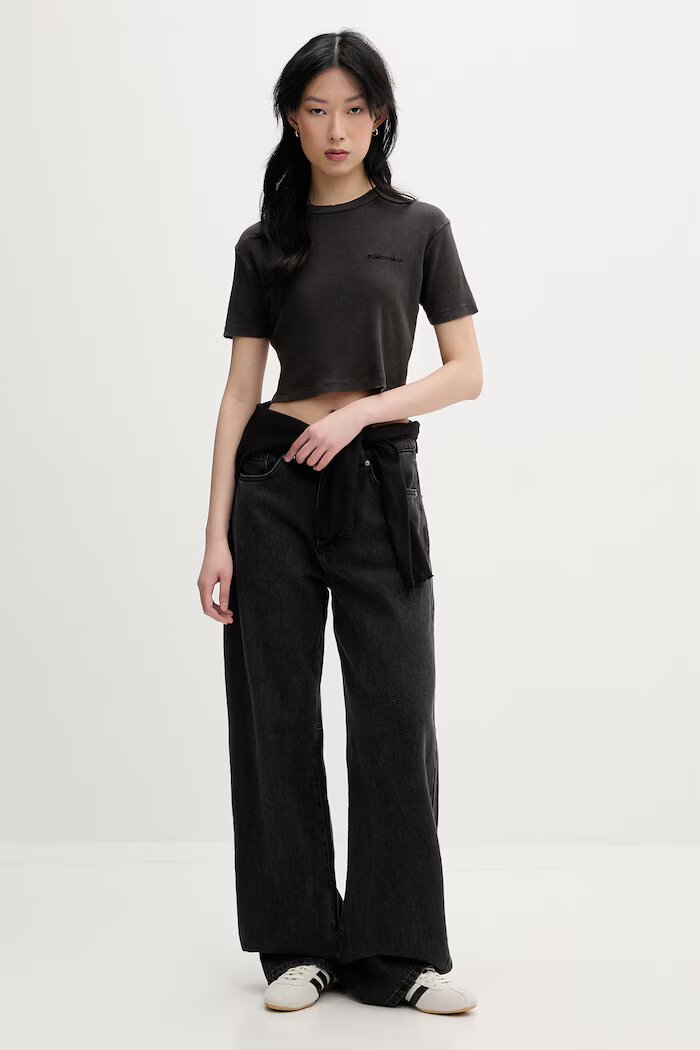 Dickies тениска дамска от памук сива DK0A866FBLK1