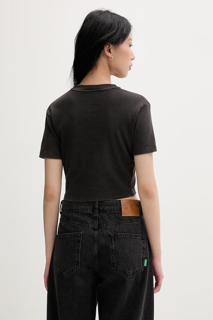 Dickies тениска дамска от памук сива DK0A866FBLK1