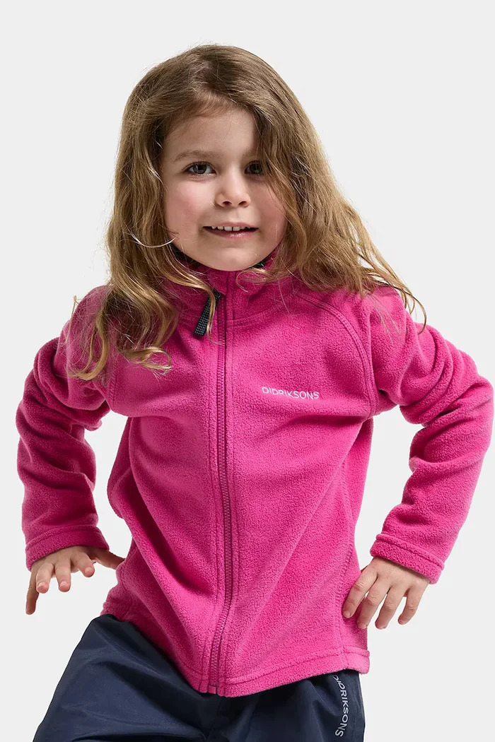 Didriksons поларен суичър за деца MONTE KIDS FULLZIP розов 505026