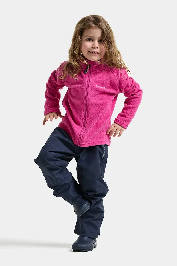 Didriksons поларен суичър за деца MONTE KIDS FULLZIP розов 505026