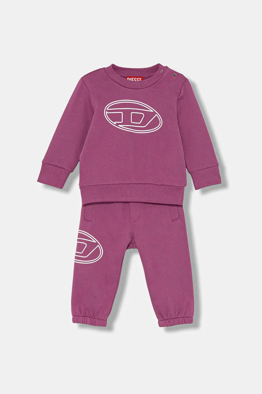 Diesel Бебешки памучен спортен комплект STIMOTYB-SET OVERALLS