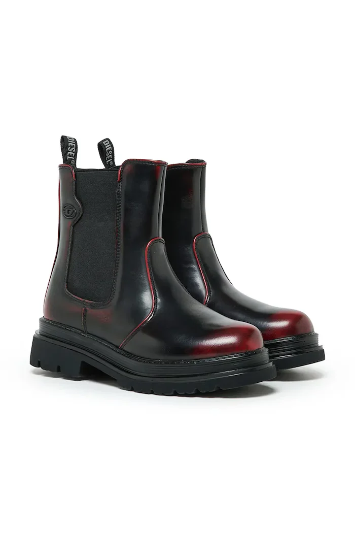 Diesel боти челси за деца D-VYNCOUN-ABRA BOOTS бордо BC1120