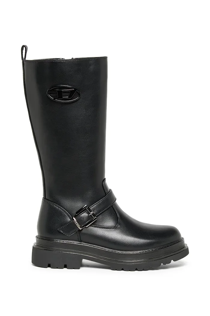 Diesel ботуши под коляното за деца D-KRILTY BOOTS черни BC1109