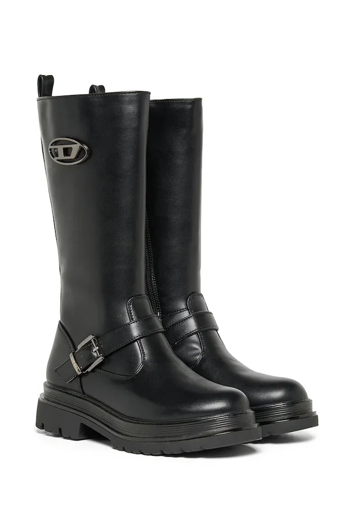 Diesel ботуши под коляното за деца D-KRILTY BOOTS черни BC1109