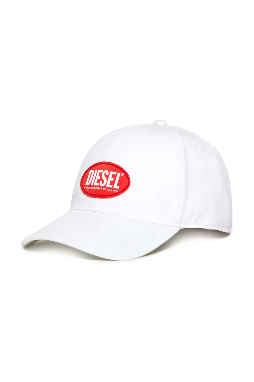 Diesel Детска памучна шапка с козирка FCORRYJACQWASH HAT