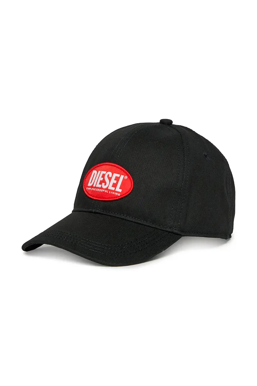 Diesel Детска памучна шапка с козирка FCORRYJACQWASH HAT
