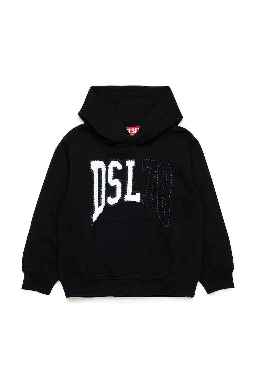 Diesel Детски памучен суичър SBOXTHOOD OVER SWEAT-SHIRT