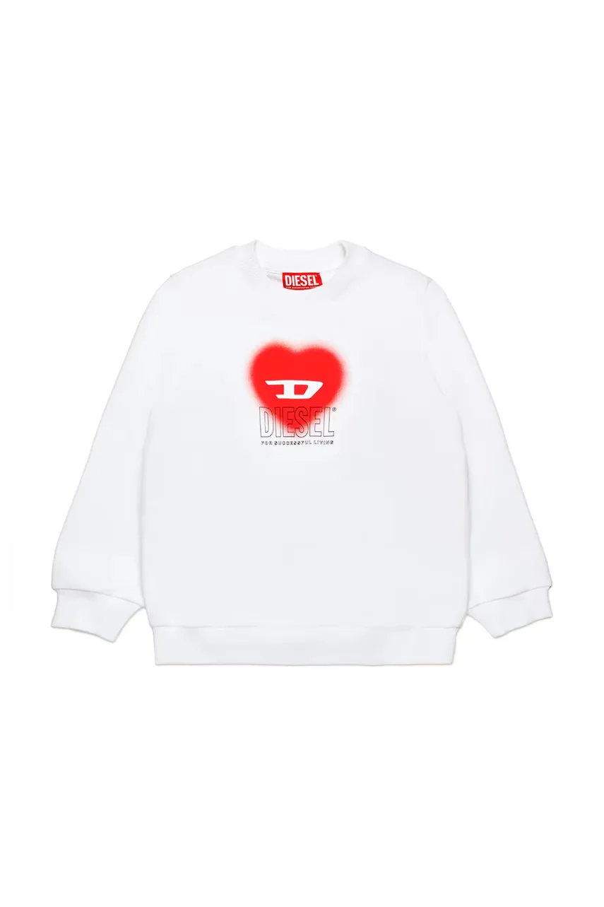 Diesel Детски памучен суичър SCACUORE SWEAT-SHIRT