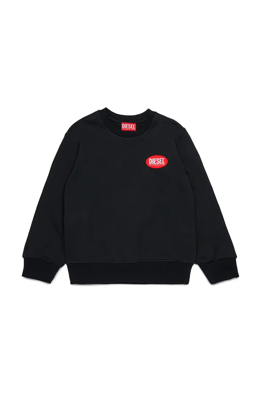 Diesel Детски памучен суичър SPATCH OVER SWEAT-SHIRT