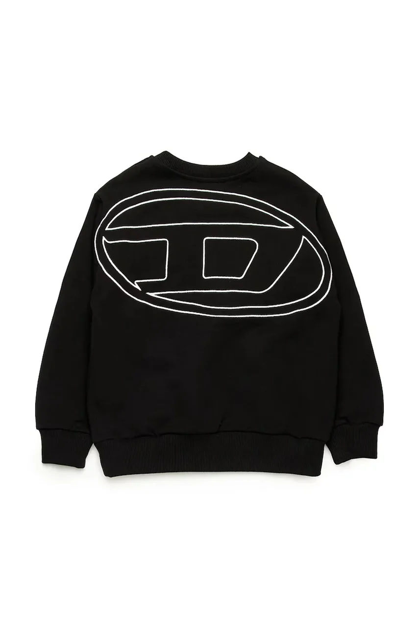 Diesel Детски памучен суичър SROBMEGOVALD OVER SWEAT-SHIRT