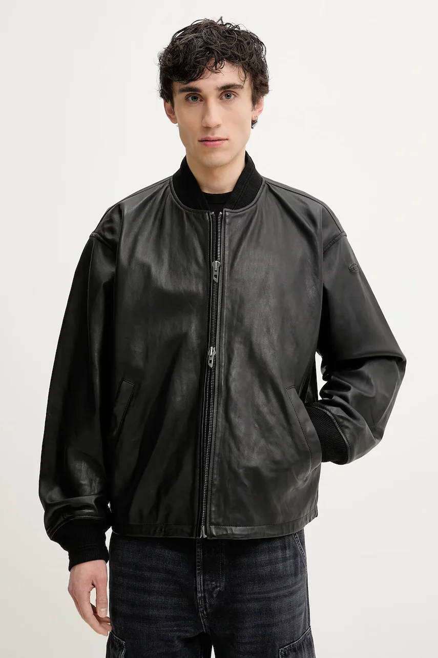 Diesel Кожено яке бомбър L-KHAT JACKET