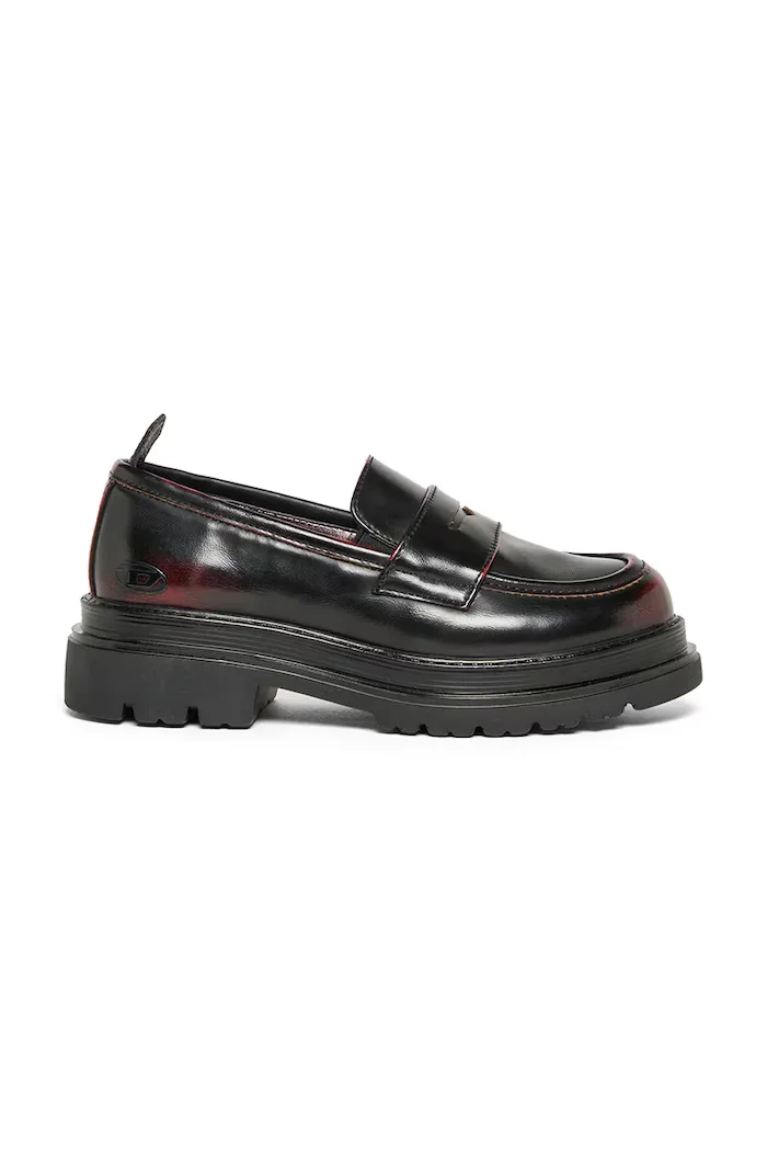 Diesel мокасини за деца D-SLAWEU-ABR LOAFER черни BC1105
