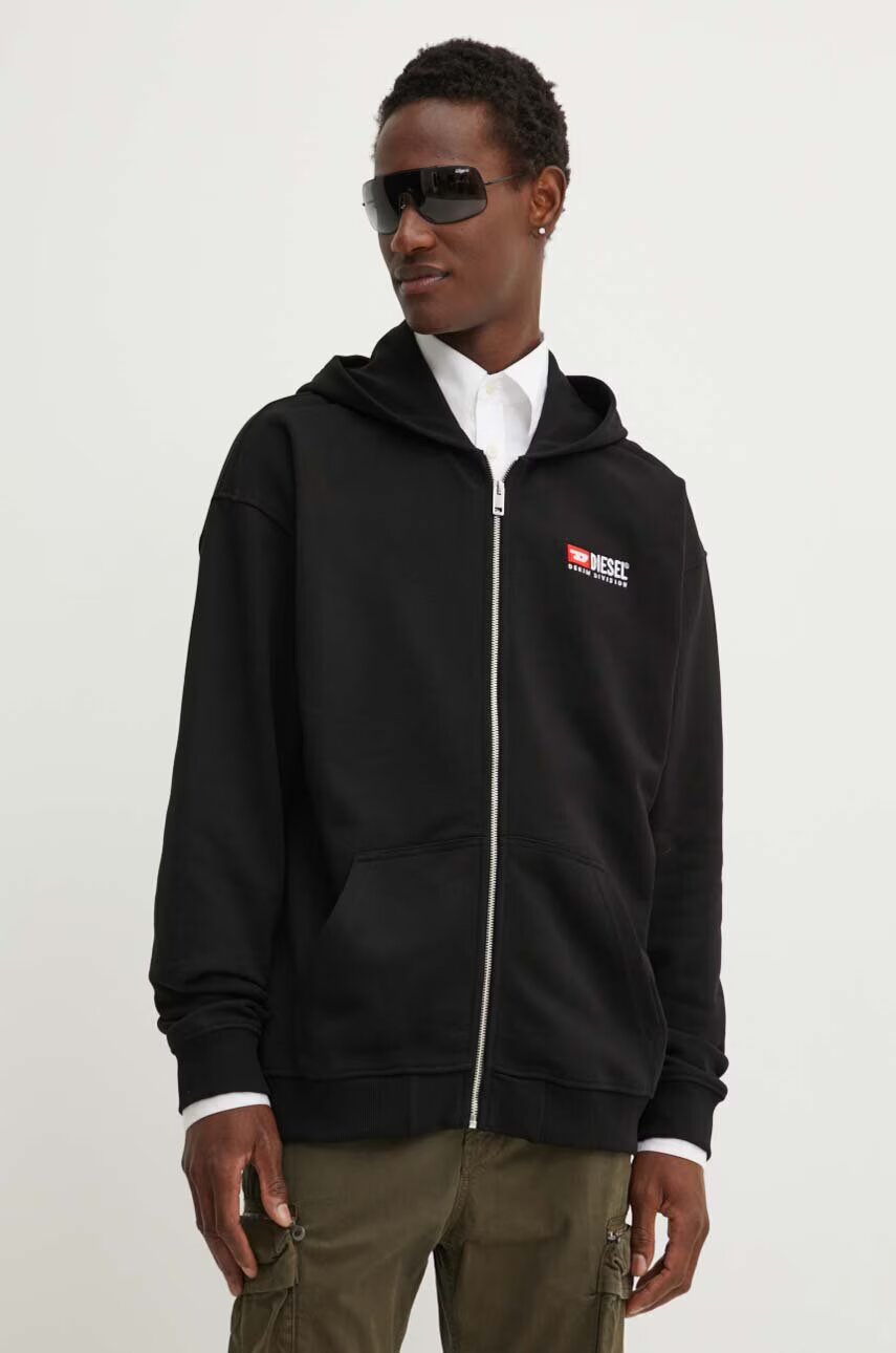 Diesel Памучен суичър S-BOXT-HOOD-ZIP-DIV