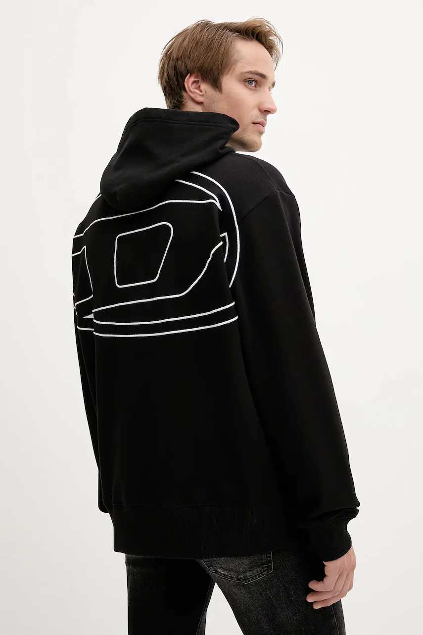 Diesel Памучен суичър S-MACS-HOOD-MEGOVAL-D
