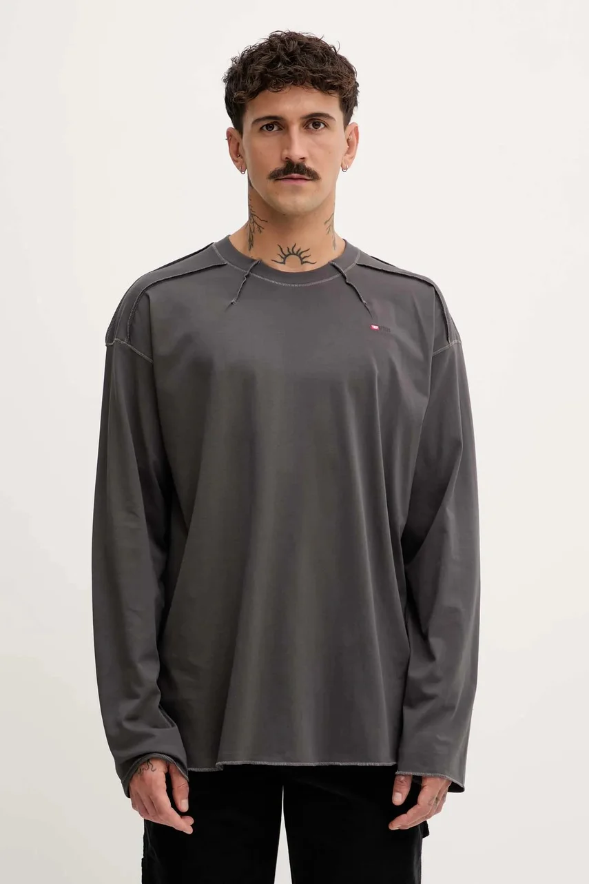 Diesel Памучна блуза с дълги ръкави T-CRAHOR-BOXT-LS-T1