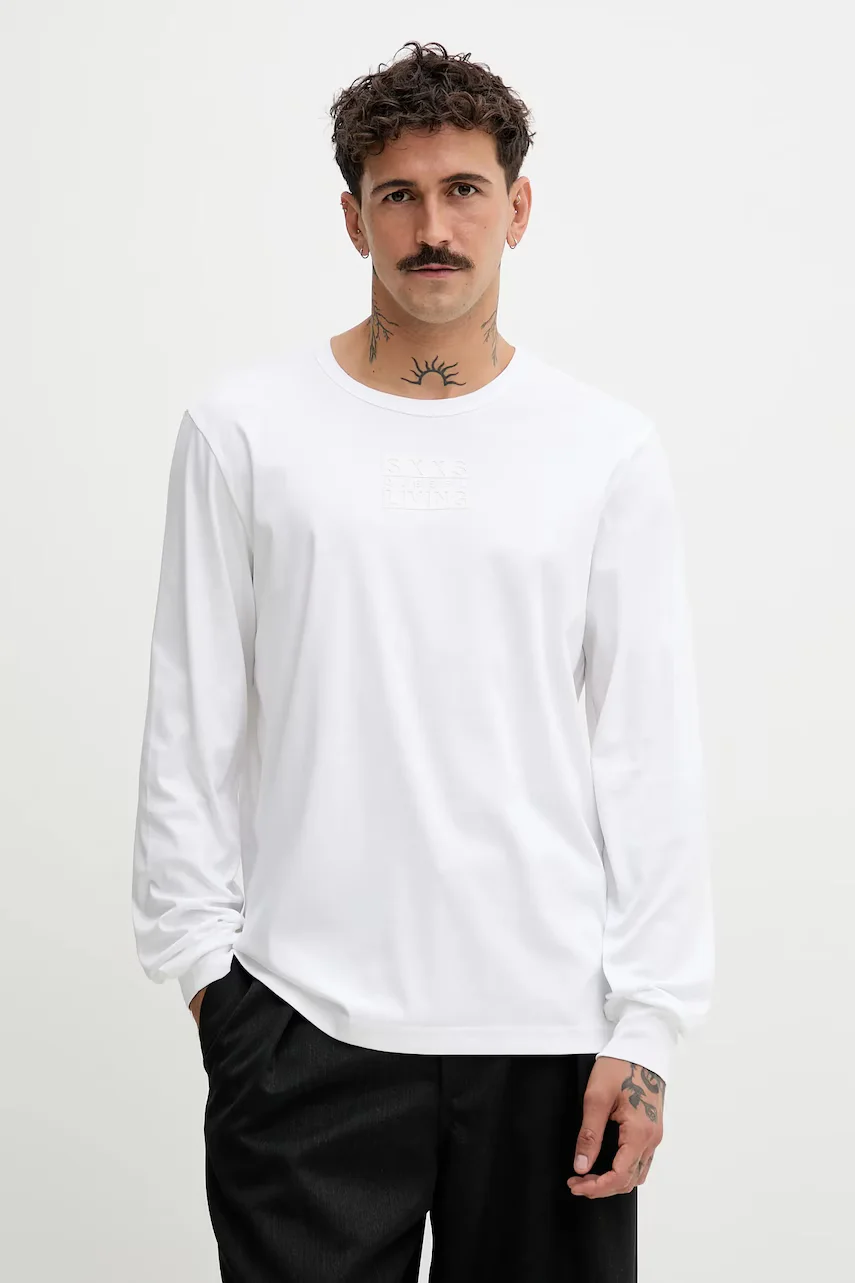 Diesel Памучна блуза с дълги ръкави T-MADJUST-LS-T1