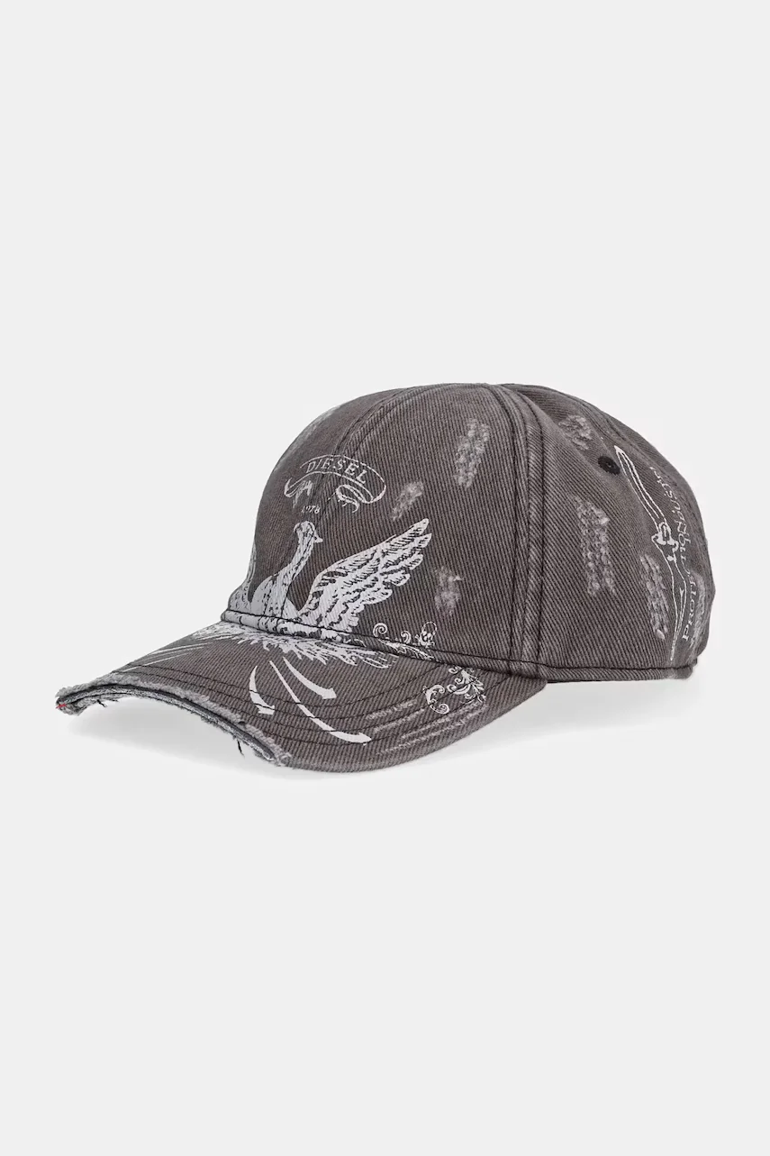 Diesel Памучна шапка с козирка C-FENIX