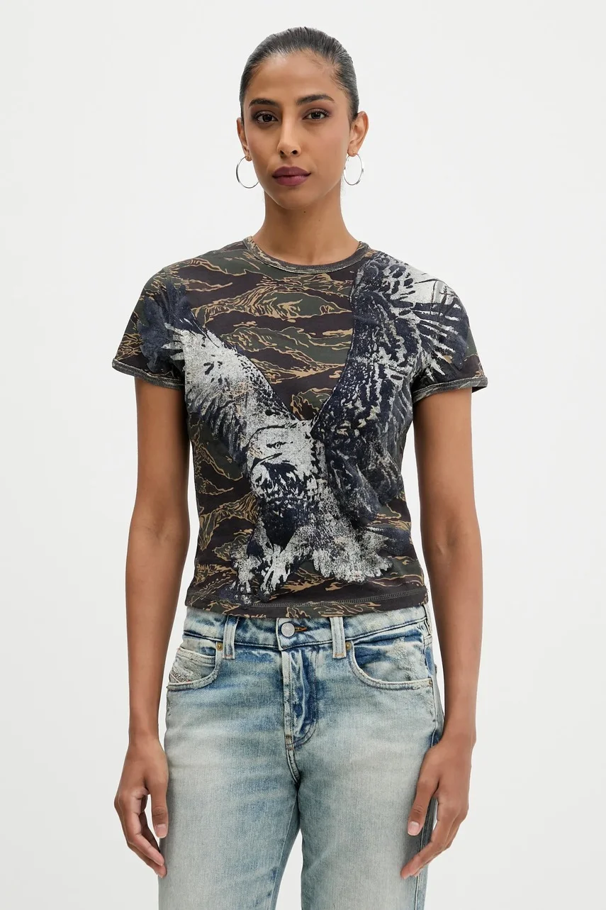 Diesel Памучна тениска T-UNCUTIE-LONG-R1