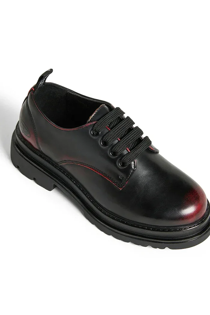 Diesel половинки обувки за деца D-DERBL-ABR DRESSY SHOE бордо BC1104