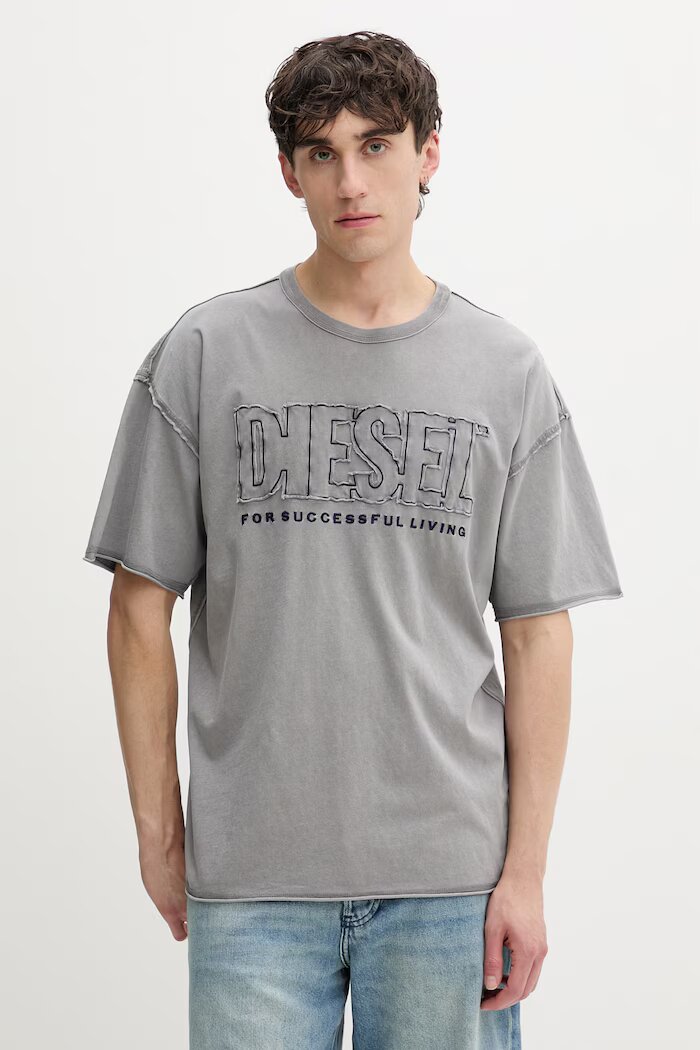 Diesel тениска мъжка T-RAWBOXT сива A21041.0KMAH