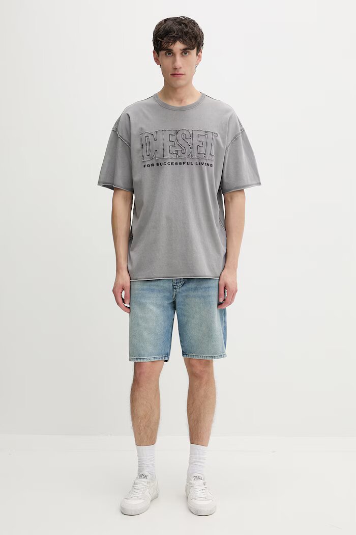Diesel тениска мъжка T-RAWBOXT сива A21041.0KMAH
