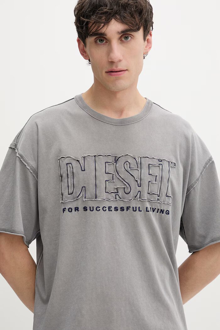 Diesel тениска мъжка T-RAWBOXT сива A21041.0KMAH
