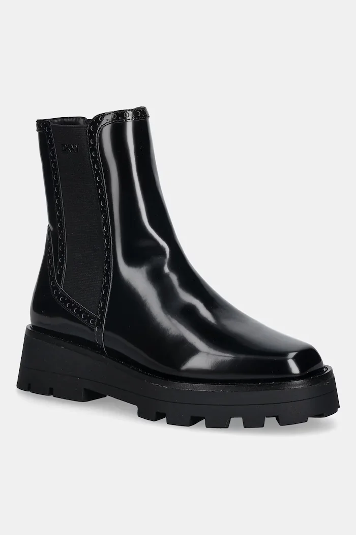DKNY Боти челси Sanchit в черно с равна подметка K4569875