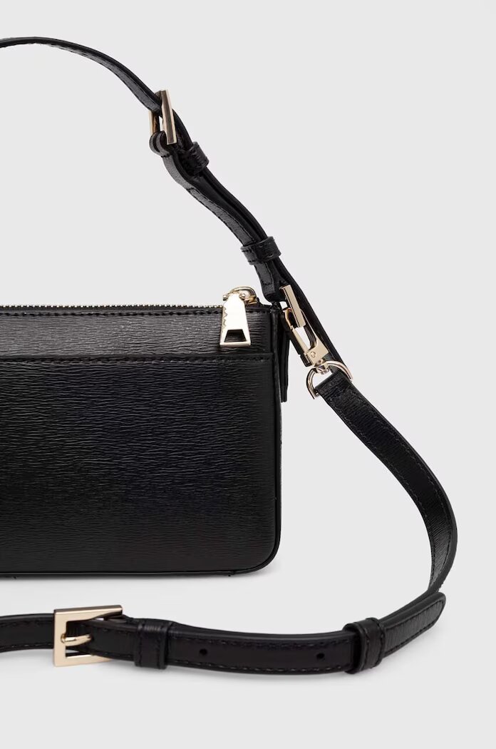 DKNY чанта crossbody дамска от кожа черна R42HKE18