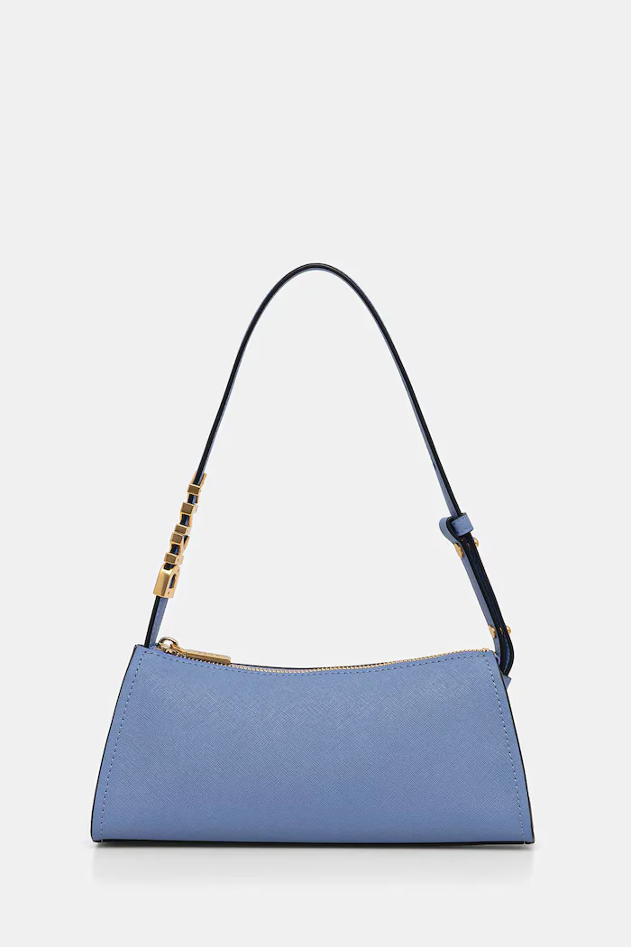 DKNY чанта тип багета дамска от кожа синя R433YG57