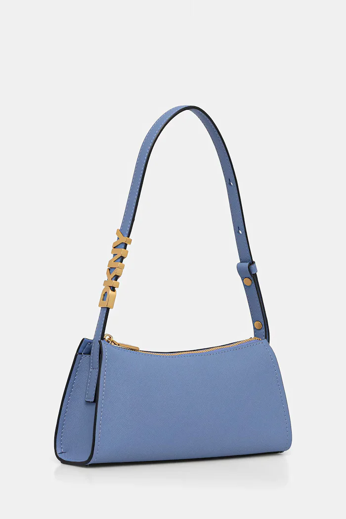 DKNY чанта тип багета дамска от кожа синя R433YG57