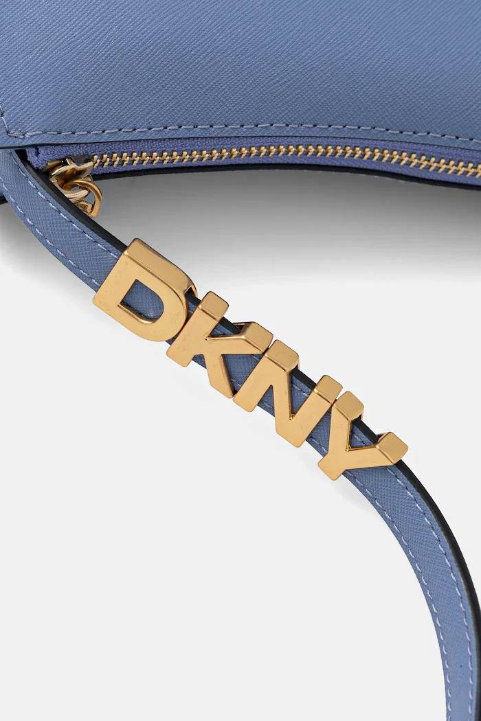 DKNY чанта тип багета дамска от кожа синя R433YG57
