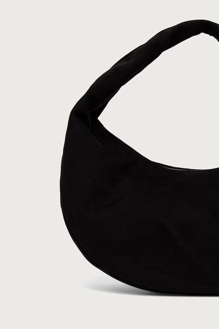 DKNY чанта тип хобо дамска от имитация на велур черна R63CMR37