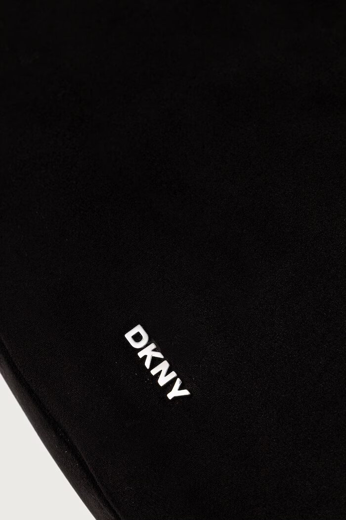 DKNY чанта тип хобо дамска от имитация на велур черна R63CMR37