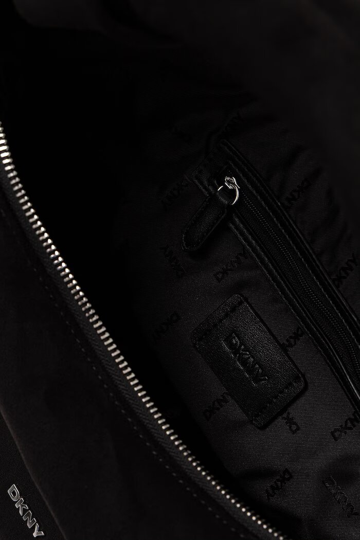 DKNY чанта тип хобо дамска от имитация на велур черна R63CMR37