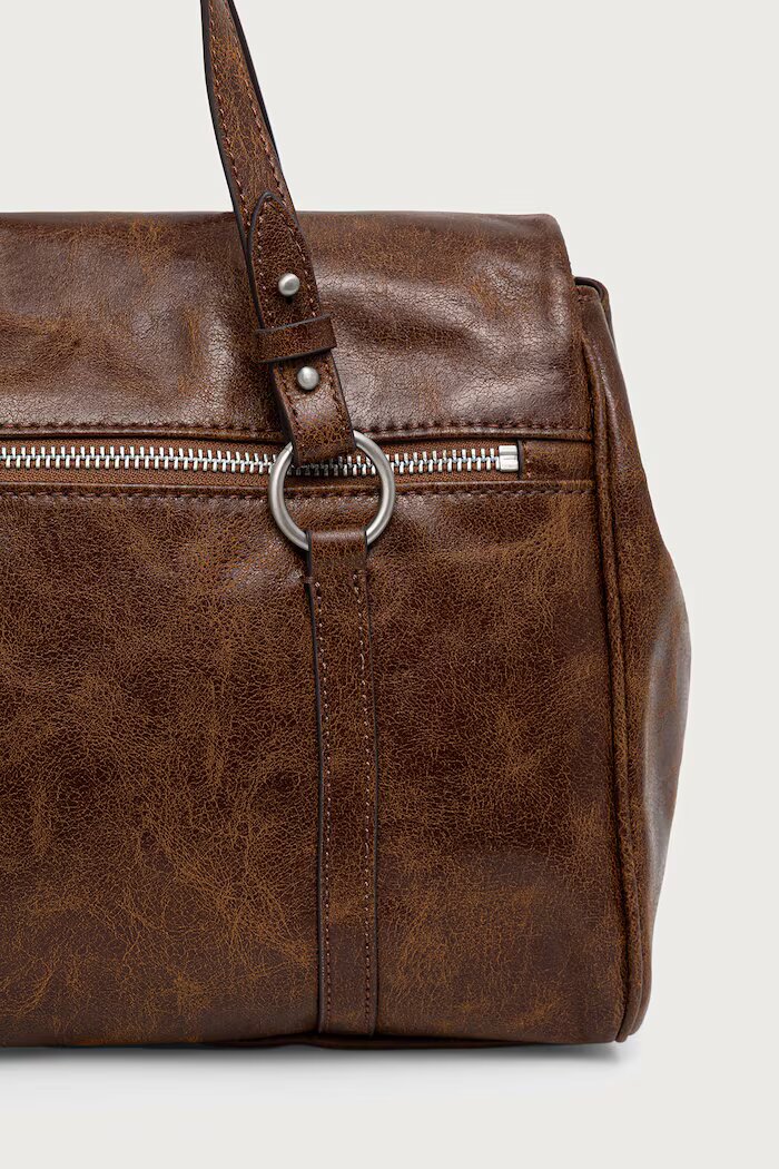 DKNY чанта tote дамска от имитация на кожа кафява R62DLR15