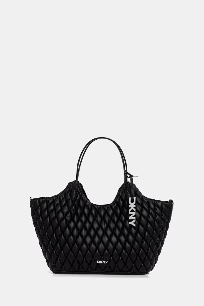DKNY чанта tote дамска от имитация на кожа PAULA черна R62AZE49