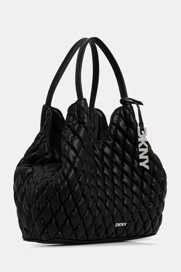 DKNY чанта tote дамска от имитация на кожа PAULA черна R62AZE49