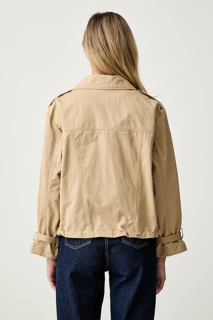 DKNY късо яке дамско с памук бежово P6GC7E20