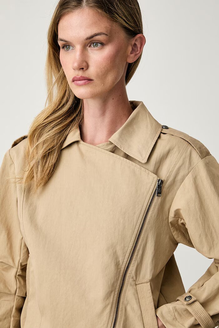 DKNY късо яке дамско с памук бежово P6GC7E20