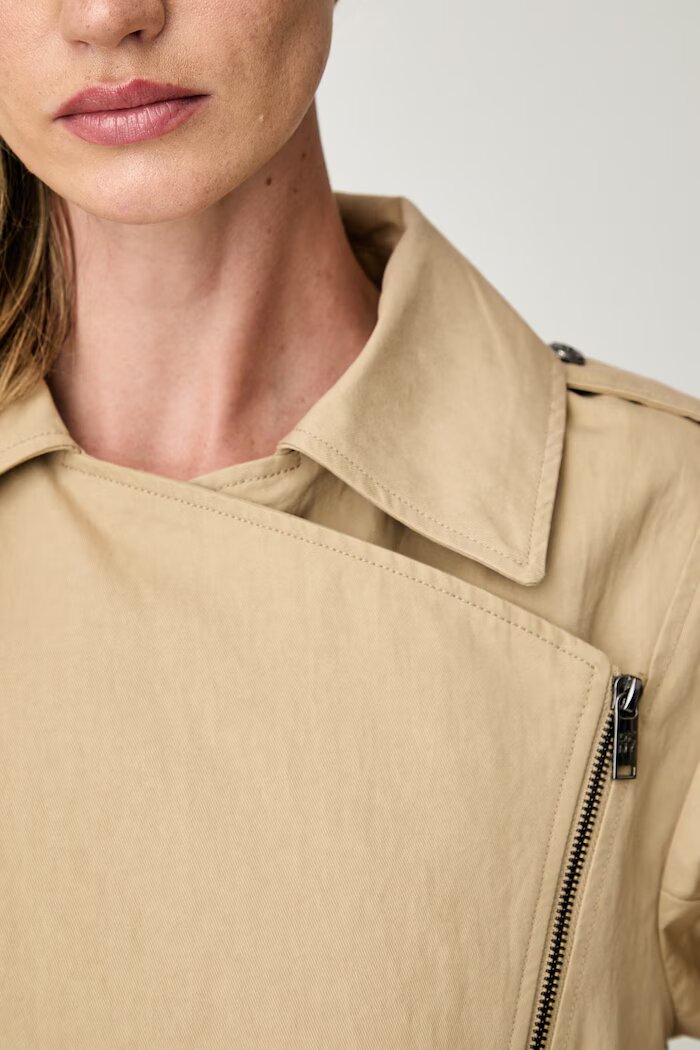 DKNY късо яке дамско с памук бежово P6GC7E20