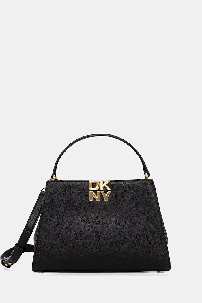 DKNY Кожена чанта FOSTER в черно R52D1L92