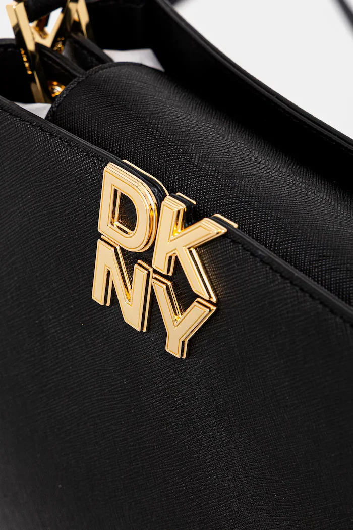 DKNY Кожена чанта FOSTER в черно R52D1L92