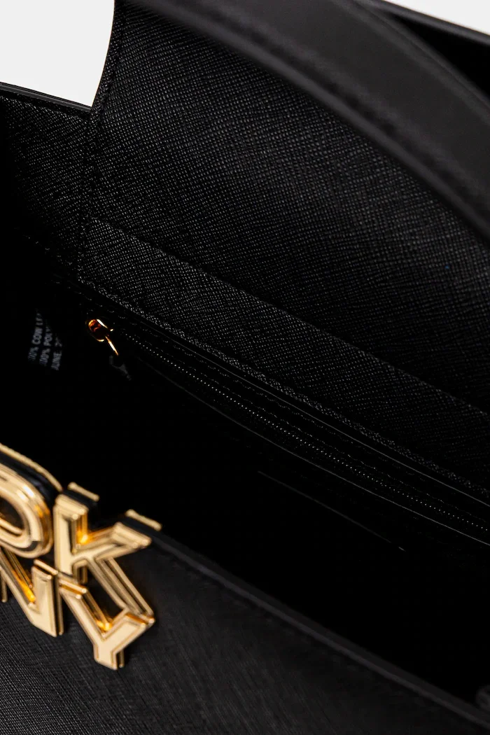 DKNY Кожена чанта FOSTER в черно R52D1L92