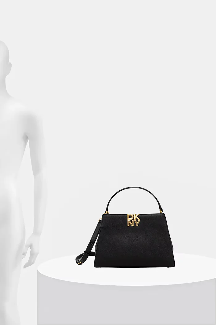 DKNY Кожена чанта FOSTER в черно R52D1L92