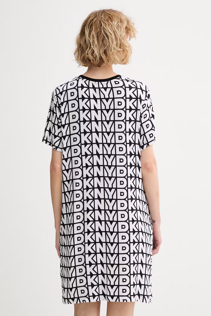 DKNY Нощница дамска с вискоза черна YI30107
