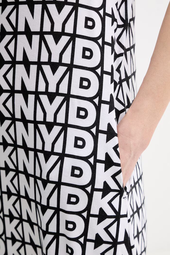 DKNY Нощница дамска с вискоза черна YI30107
