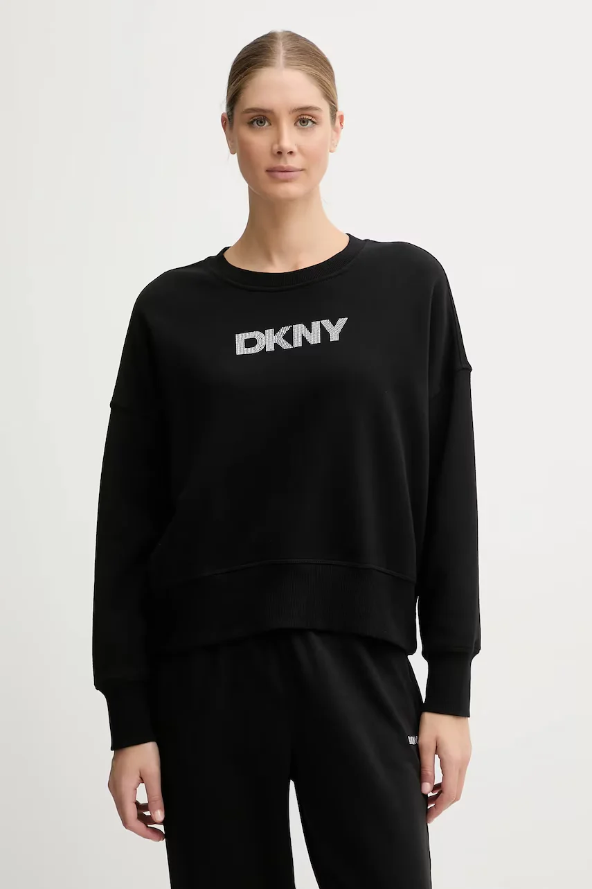 DKNY Памучен суичър LOGO TERRY