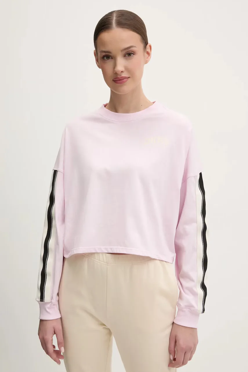 DKNY Памучна блуза с дълги ръкави