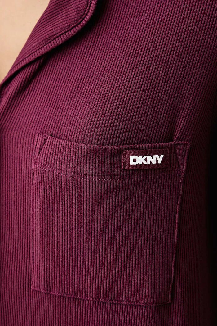 DKNY пижама дамска от вискоза бордо YI90136